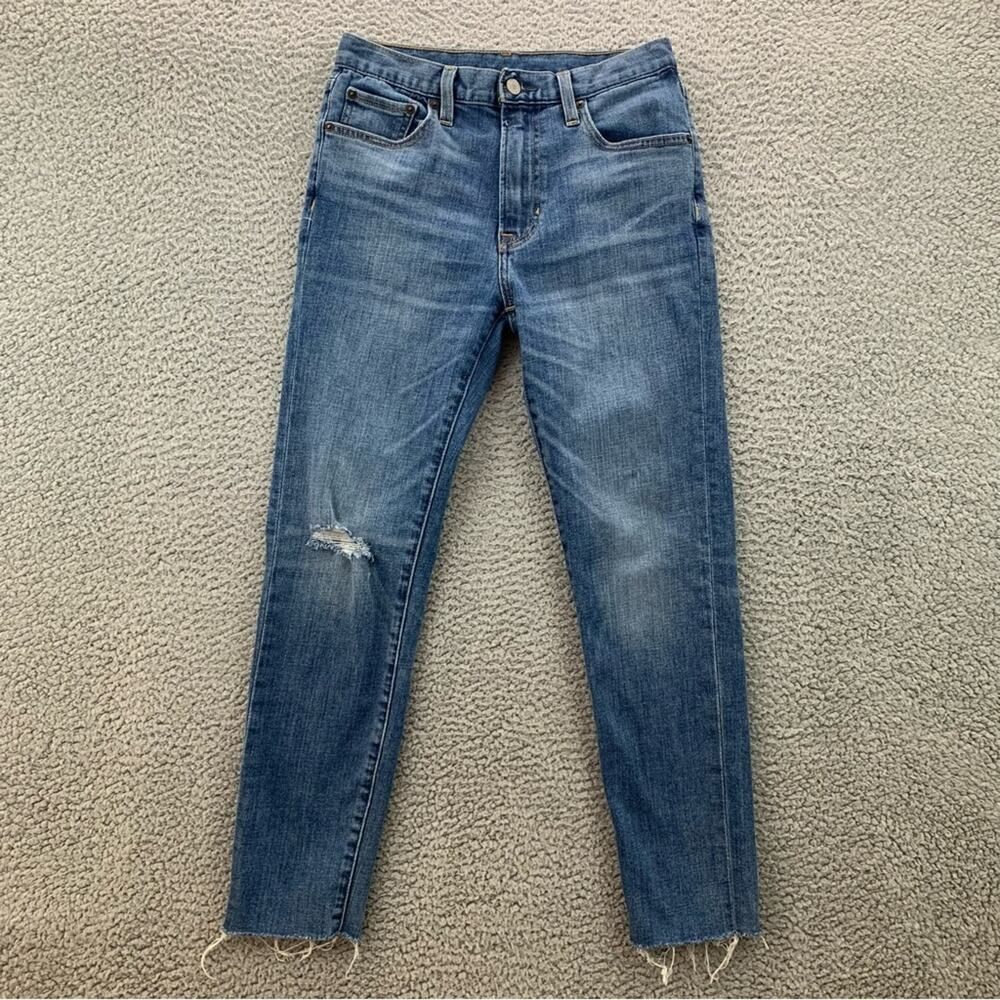 Frye Jeans Women's  Sienna Cropped Skinny Blue Denim  -  Size: 28